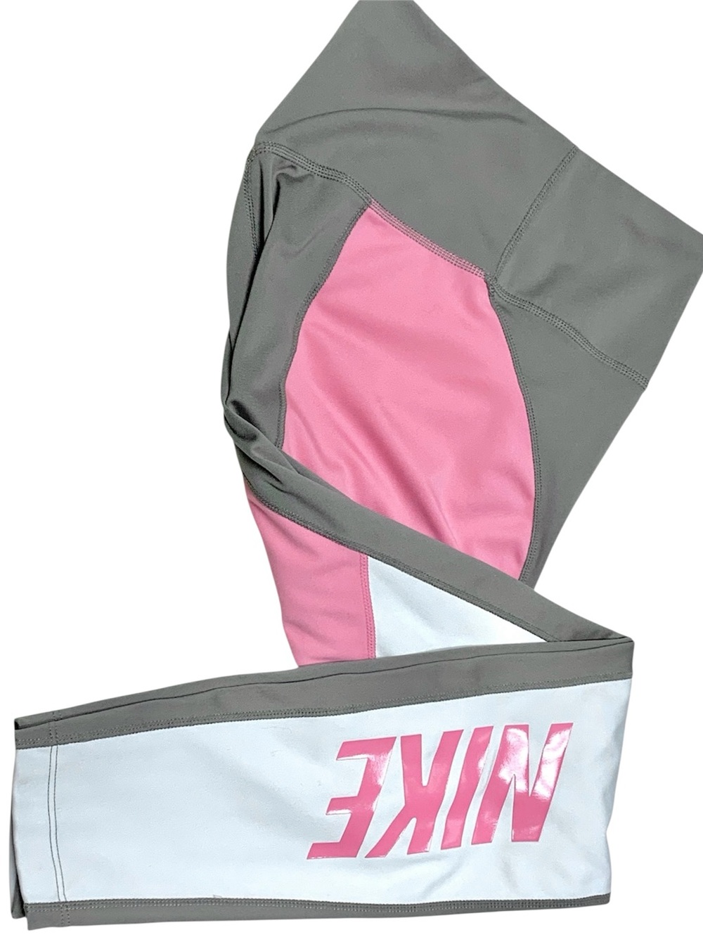 Nike One Women's Mid-Rise 7/8 Color-Block Logo Leggings Size Small New